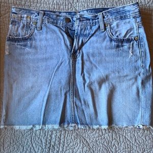 Distressed Jean skirt